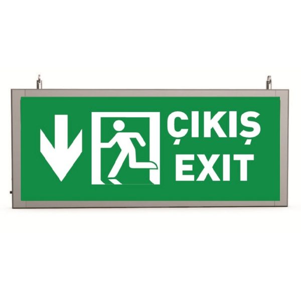 ACIL CIKIS ARMATURU 3H ACIL KITLI (ASAGI YON) (KAPI YESIL VE INSAN BEYAZ RENKLI)