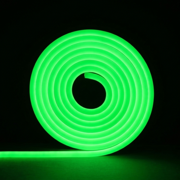 NEON SERIT LED 220V IP65 8x16MM (YESIL) 25 MT